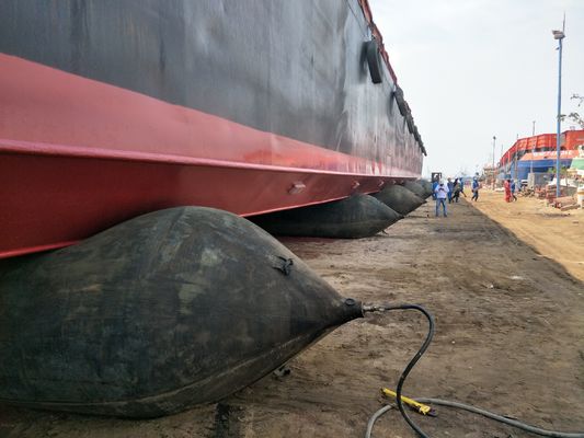 Maritieme luchtzakken voor het lanceren of aanleggen van schepen Aanpasbare scheepswerven